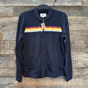 American Eagle Striped Zip-Up Jacket, NWT!!
